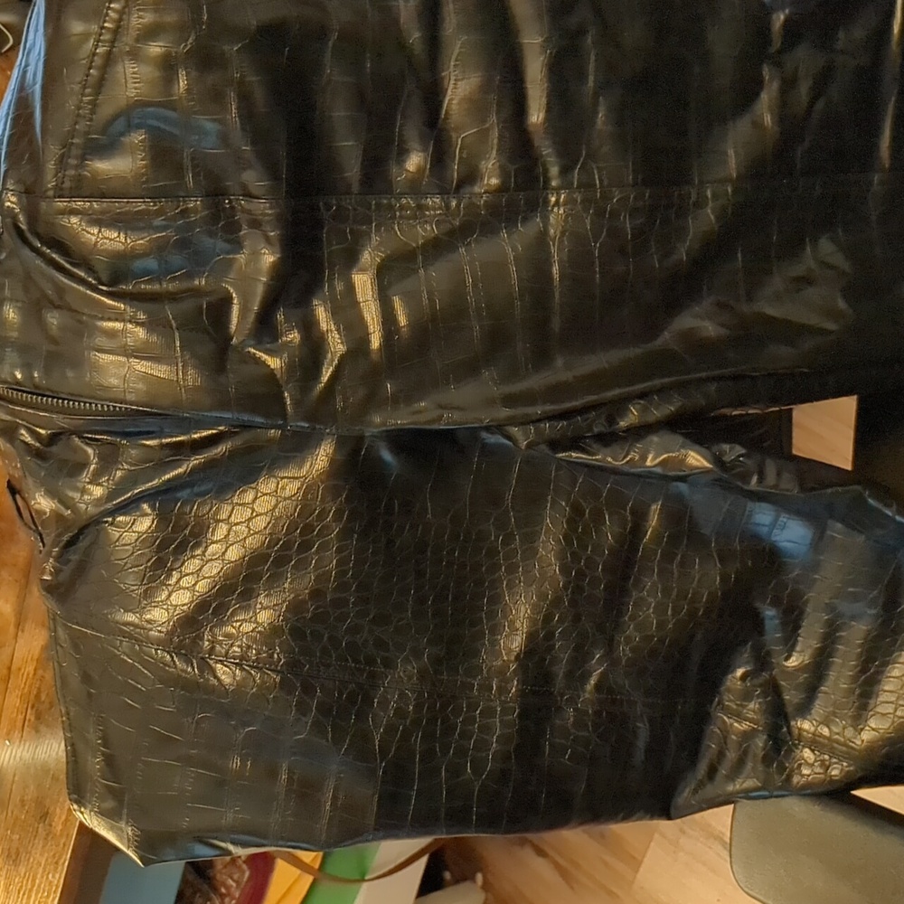 Black Leather Pants A NEW DAY Size 6 New With Tags - Picture 4 of 5